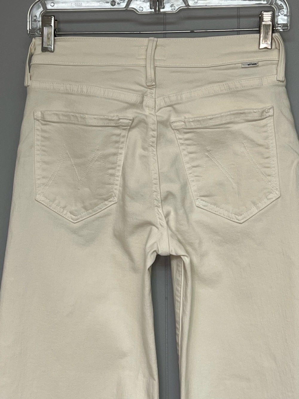 Mother The Twister Skimp Wide Leg Jeans Cream Puffs Size 25 - Picture 6 of 16